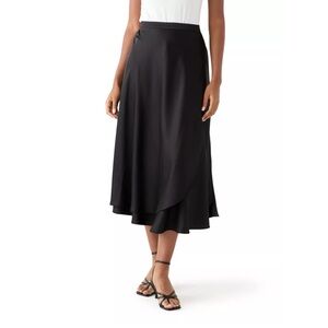 Crown & Ivy Women's Satin Midi Skirt